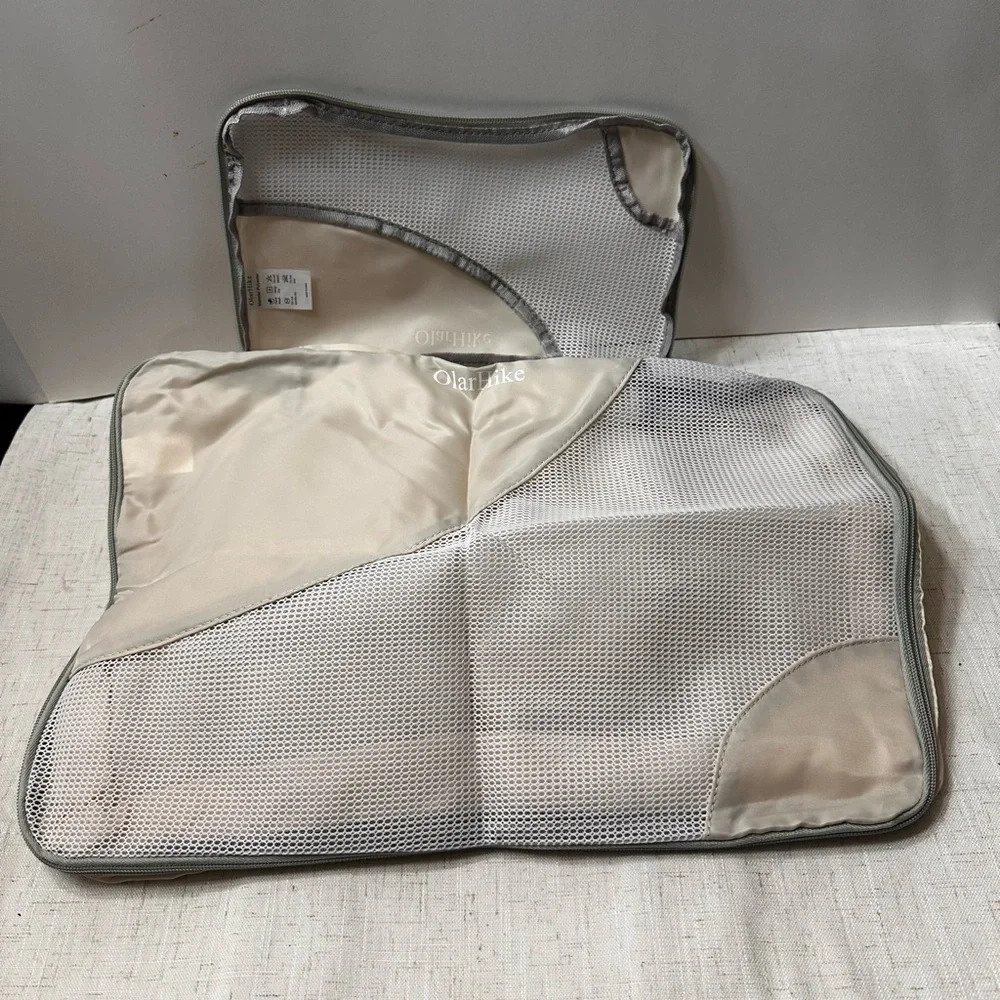 5️⃣Cream Garment Bag for Travel and Home